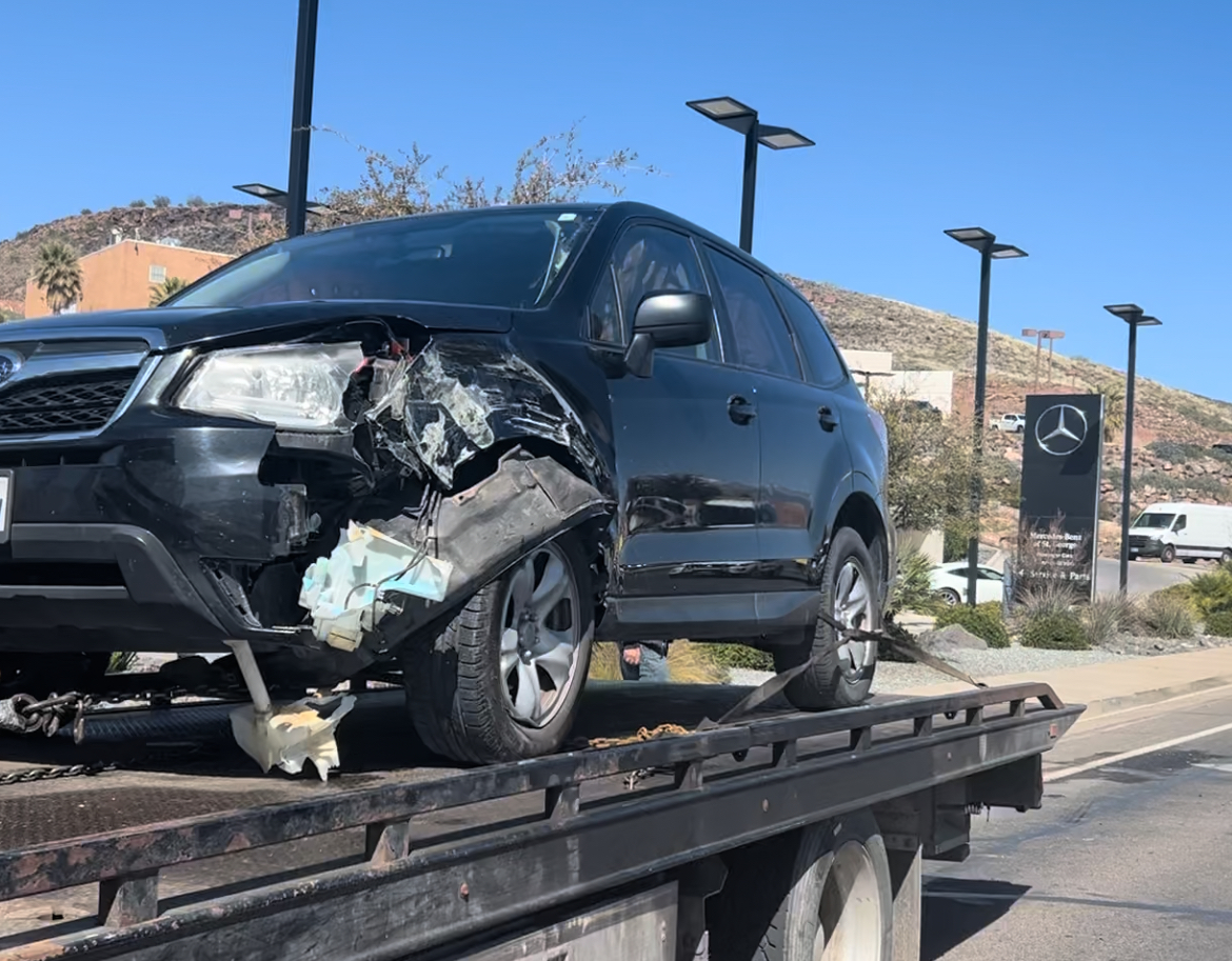 driver-blames-brake-failure-for-3-car-collision,-toppled-vehicle-in-st.-george